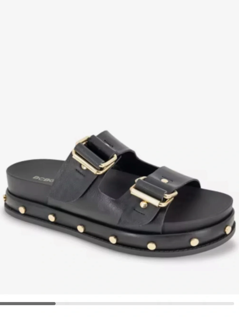 BCBGeneration “Bamba” black platform sandal; size 8;NWOT